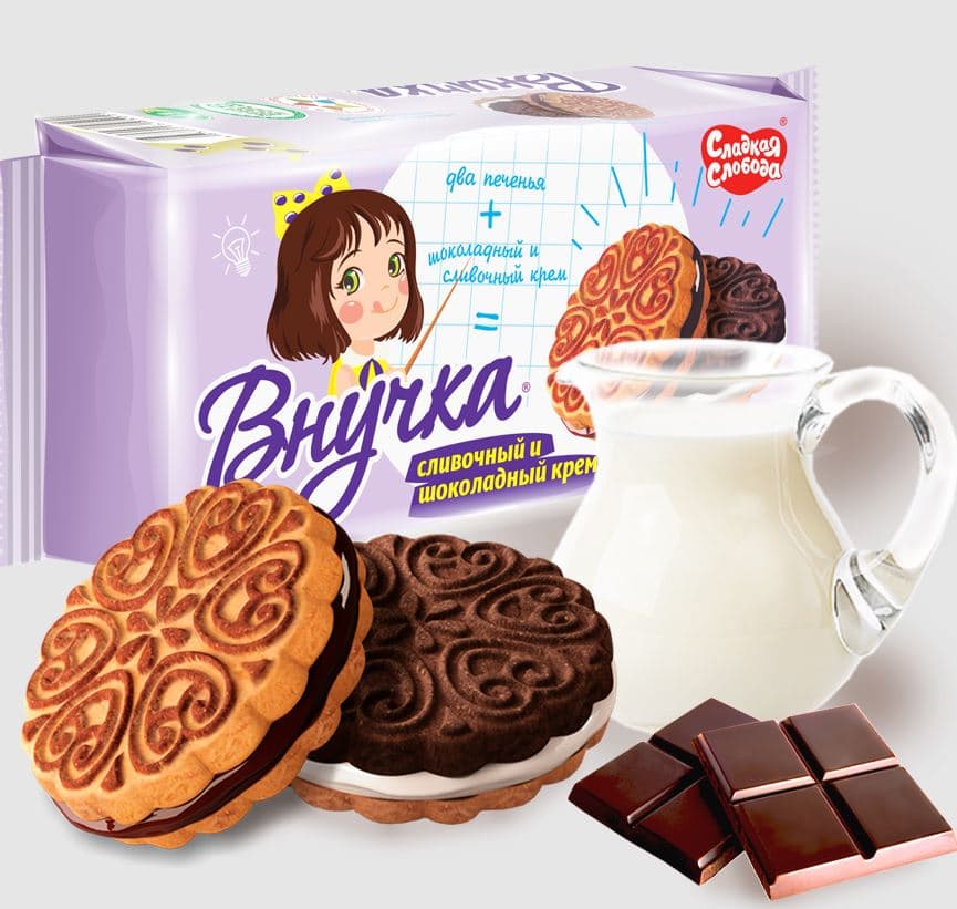Печ. (ФАС) Внучка АССОРТИ  /Сладкая Слобода/ 195 гр ШТУЧНО!!