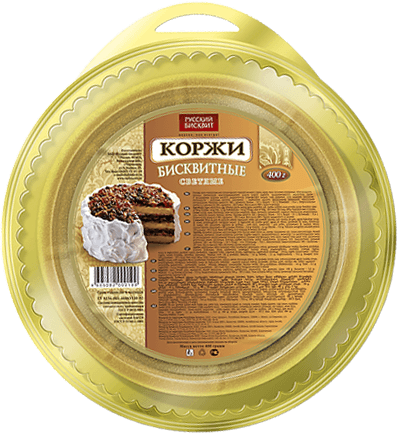 Корж светлый/Русский бисквит/ 400 гр 6 шт