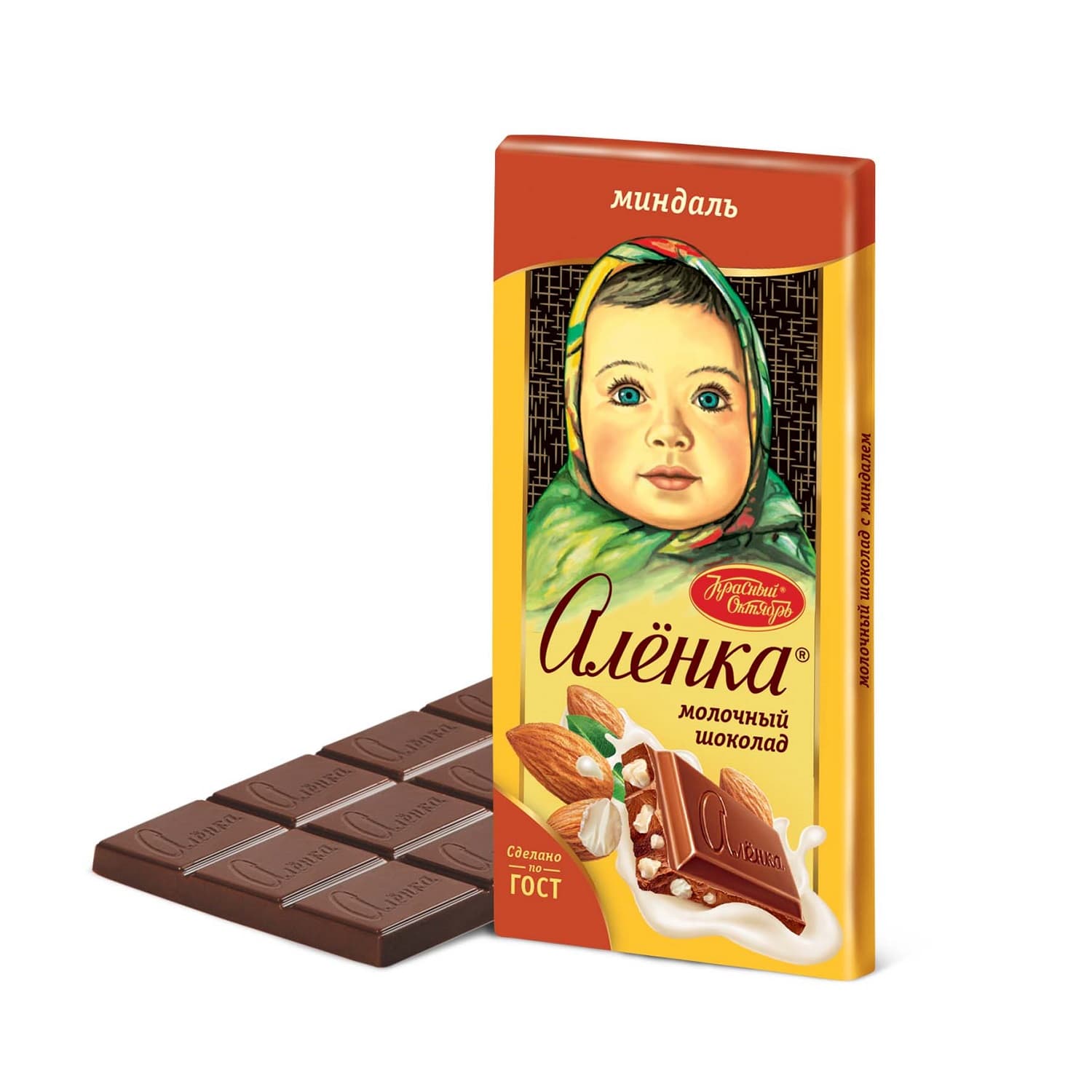 ШОКОЛАД Аленка с миндалем 1/75 / 16шт
