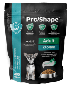 ProShape Корм сухой для взр СОБАК мелких пород с чувствительным  пищеварением с КРОЛИКОМ 1,5кг