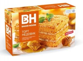 Торт бисквитный МЕДОВИК /Baker House/ 350 гр ШТУЧНО!!!!