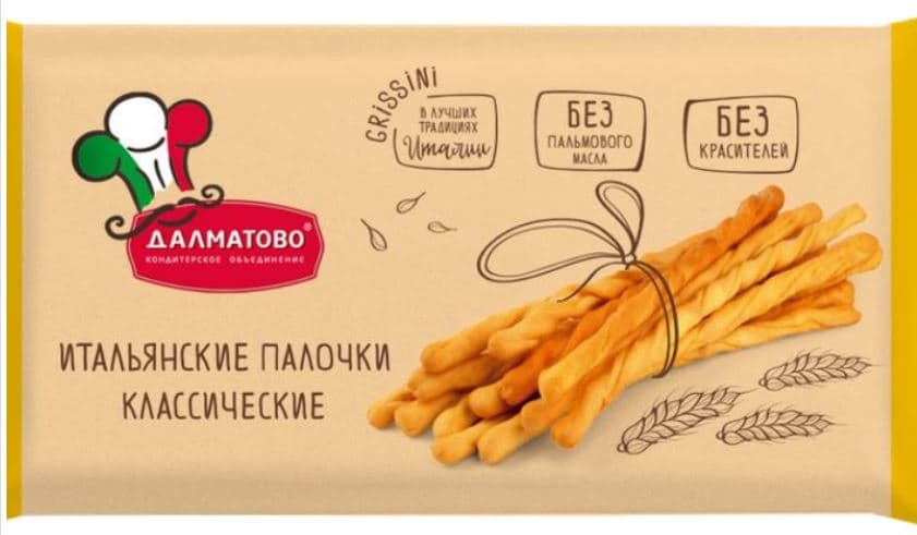 Гриссини (ФАС) КЛАССИЧЕСКИЕ /Далматово/, 800 гр  ШТУЧНО