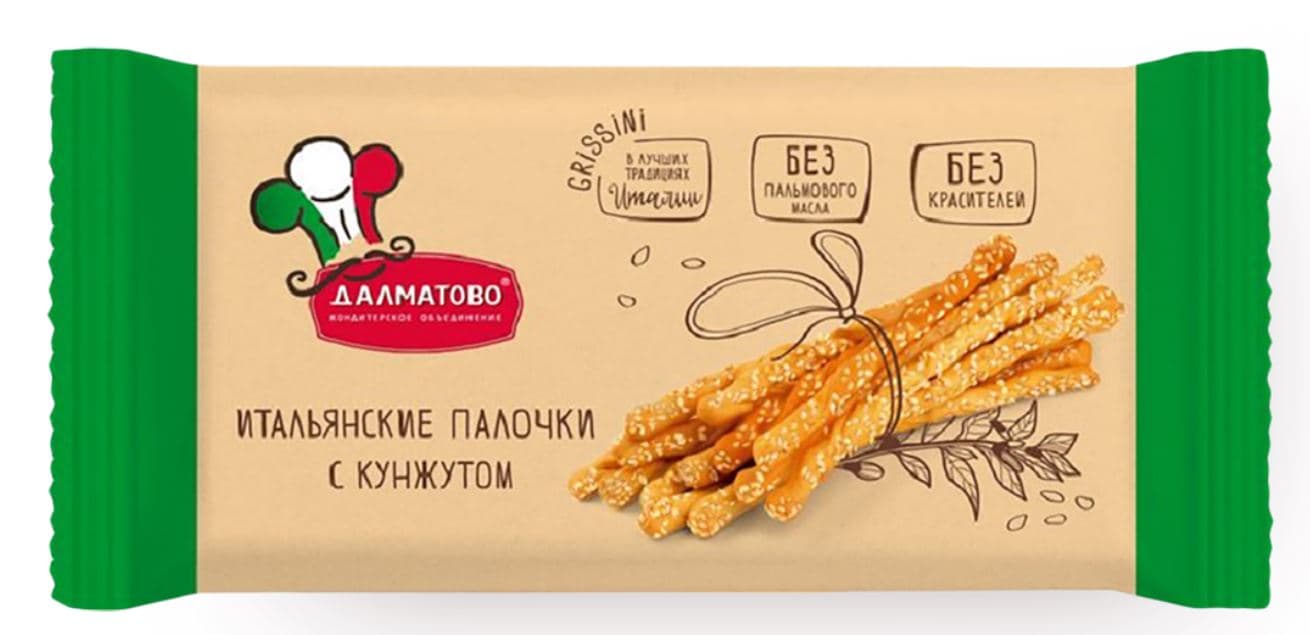 Гриссини (ФАС) С КУНЖУТОМ /Далматово/, 110 гр  ШТУЧНО