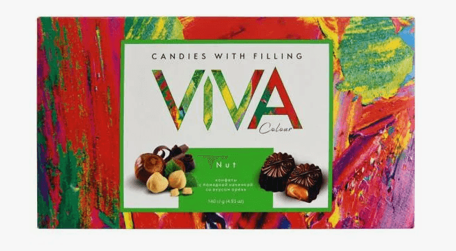 Наб.кф./Спартак/ VIVA COLOUR со вкусом ореха 140 гр    ШТУЧНО