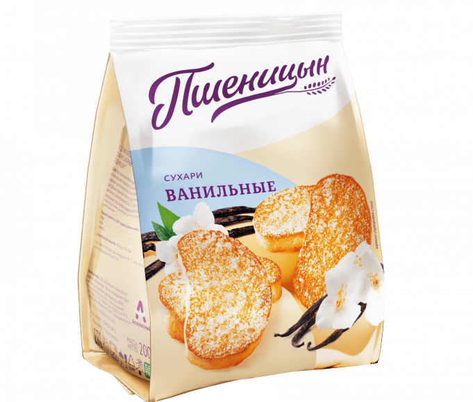 Сух.(ФАС) Пшеницин ВАНИЛЬНЫЕ ЛЮКС /Агеев/ 200 гр  ШТУЧНО