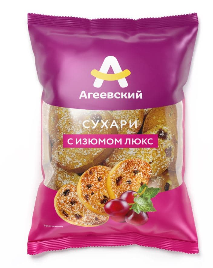 Сух.(ФАС) ЛЮКС С ИЗЮМОМ  /Агеев/ 250 гр  ШТУЧНО
