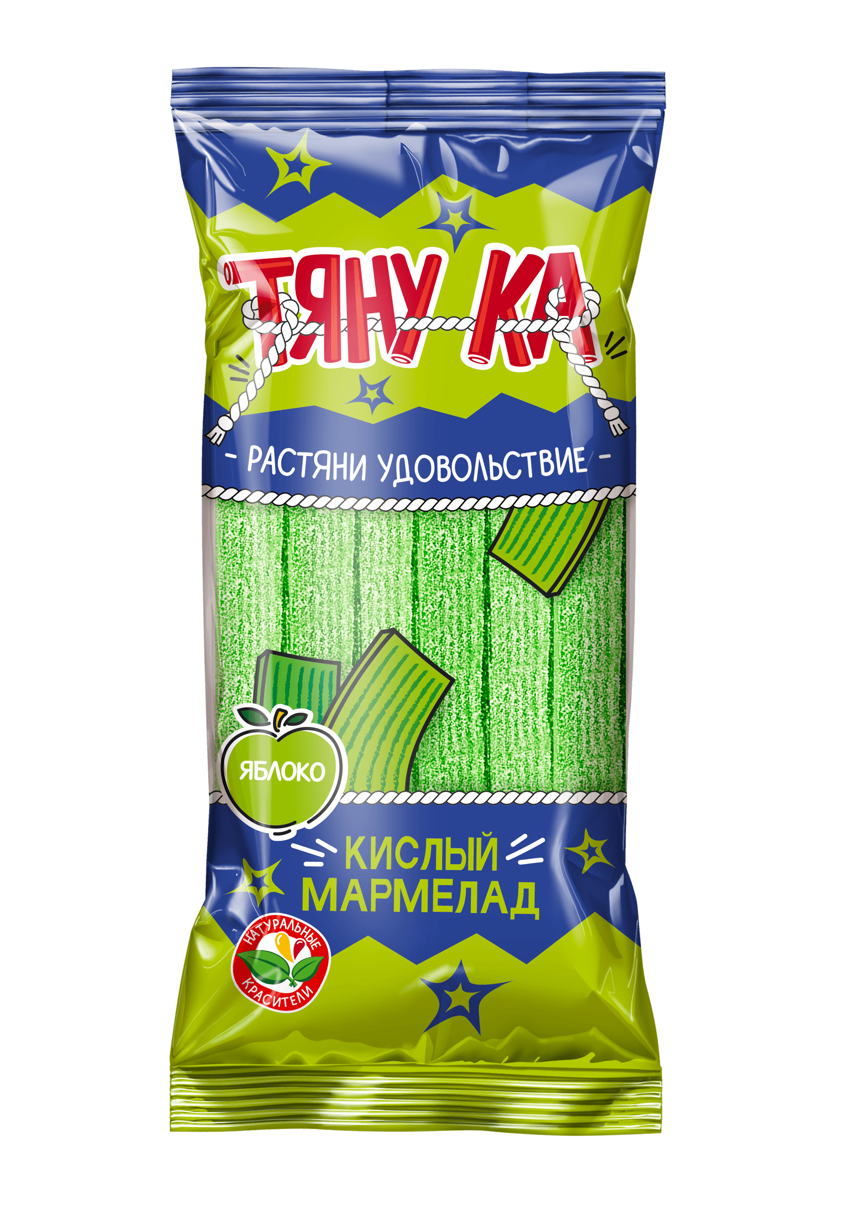 Жев.М-д.(ФАС) Со вкусом яблока (лента) Тяну-ка /Тверь/, 200 гр  ШТУЧКА