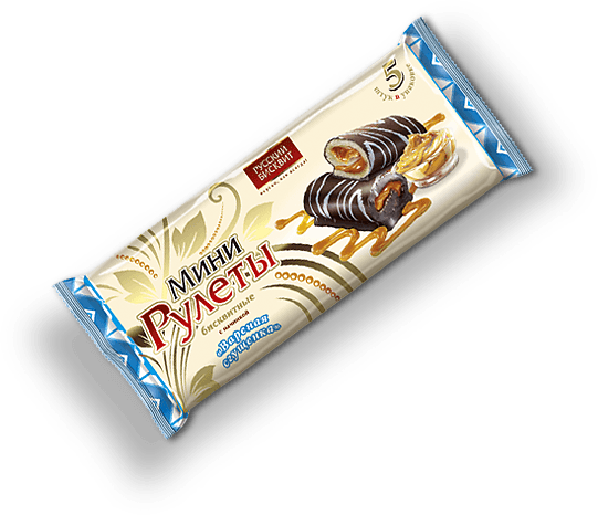 Мини-Рулет вареная сгущенка /Русский бисквит/ 175 гр 15 шт