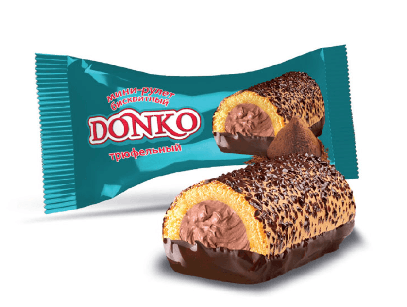 Мини-рулет бисквитный DONKO трюфельный /ДОНКО/ 2,1 кг